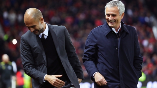 during the EFL Cup fourth round match between Manchester United and Manchester City at Old Trafford on October 26, 2016 in Manchester, England.