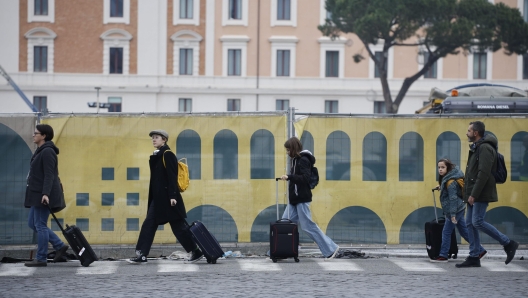 Sciopero dei trasporti pubblici, stazione Termini. Roma, 29 novembre 2024. ANSA/MASSIMO PERCOSSI