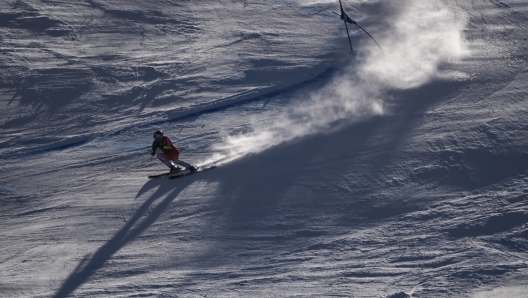 Marco Odermatt, of Switzerland, competes during a men's World Cup super-G ski race, Saturday, Dec. 7, 2024, in Beaver Creek. (AP Photo/Robert F. Bukaty)