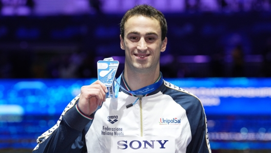 Alberto Razzetti (ITA) wins silver medal 200 mixed at the World Aquatics Swimming Championship 25m Budapest 2024, Hungary - December  10 , 2024 - Sport  (Photo by Gian Mattia D'Alberto /LaPresse)