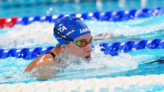 Arianna Talamona si è classificata quarta nella finale dei 100m Rana femminili SB5 ai Giochi paralimpici di Parigi 2024, 01 settembre 2024. L'azzurra ha chiuso la gara alla Paris La Defense Arena con un tempo di 1:46.48, a poco più di due secondi dal podio: l'oro è andato alla britannica Grace Harvey (1:42.33), l'argento alla cinese Li Zhang (1:43.17, nuovo record asiatico), il bronzo all'ucraina Anna Hontar (1:44.25). ANSA / CIP - ANDREA ALEGNI +++ HANDOUT PHOTO - NO SALES - EDITORIAL USE ONLY - NPK+++