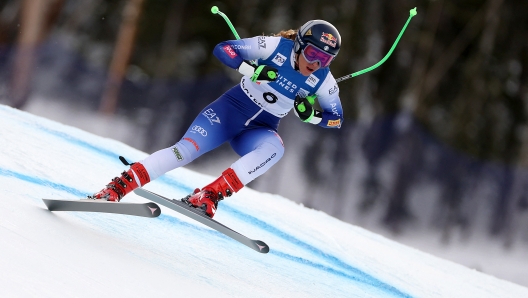 BEAVER CREEK, COLORADO - DECEMBER 13: Sofia Goggia of Italy competes during the STIFEL Birds of Prey FIS World Cup - Beaver Creek Women's Downhill Training at Beaver Creek Resort on December 13, 2024 in Beaver Creek, Colorado.   Sean M. Haffey/Getty Images/AFP (Photo by Sean M. Haffey / GETTY IMAGES NORTH AMERICA / Getty Images via AFP)