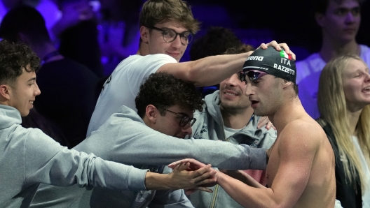 Alberto Razzetti from Italy bronze medal 400 medley at Championship 25m Budapest 2024, December  14 ,  (Photo by Gian Mattia D'Alberto /LaPresse)