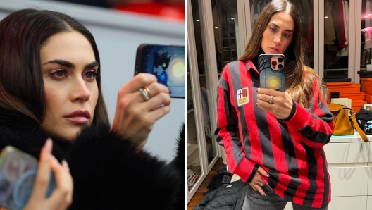 Melissa Satta e Carlo Beretta insieme alla festa per i 125 anni del Milan