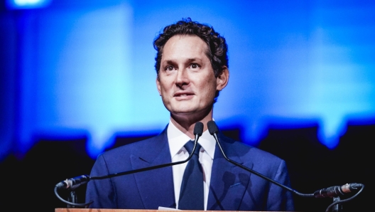 John Elkann, Presidente di Stellantis durante l'evento 50/o anniversario del Gruppo Dirigenti Fiat presso Centro Congressi del Lingotto. Torino 16 ottobre 2024 ANSA/TINO ROMANO