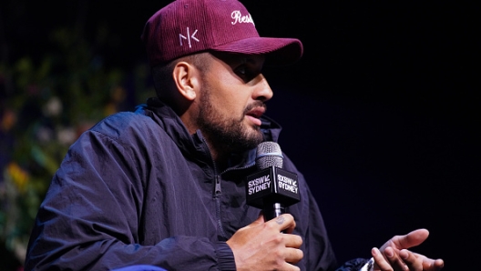 SYDNEY, AUSTRALIA - OCTOBER 17: Nick Kyrgios, Tennis Player speaks during a conference at SXSW Sydney on October 17, 2024 in Sydney, Australia. (Photo by Nina Franova/Getty Images for SXSW Sydney)