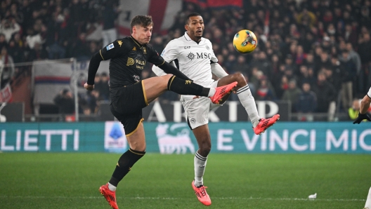 GENOVA, ITALY - DEC 21 2024: SSC Napoli player Juan Jesus in action during the Serie A match between Genoa and Napoli at Luigi Ferraris Stadium on December 21, 2024 in Genova, Italy. (Photo by SSC Napoli/Getty Images)