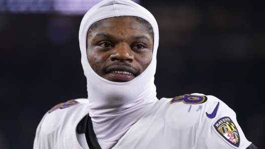 Baltimore Ravens quarterback Lamar Jackson walks off the field after an NFL football game against the Houston Texans, Wednesday, Dec. 25, 2024, in Houston. (AP Photo/Eric Christian Smith)