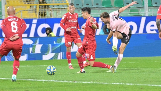 Foto Giovanni Isolino/LaPresse 26 Dicembre 2024 Palermo, Italia - sport, calcio - Palermo vs Bari - Campionato di calcio Serie B 2024/2025 - Stadio Renzo Barbera. Nella foto: JEREMY LE DOURARON -   December 26, 2024 Palermo, Italy - sport, soccer - Palermo vs Bari - Italian Football Championship League B 2023/2024 - Renzo Barbera stadium. In the pic:JEREMY LE DOURARON -