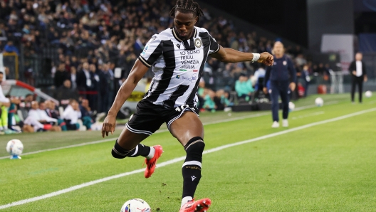 Udinese's Kingsley Ehizibue during the Serie A soccer match between Udinese and Cagliari at the Bluenergy Stadium in Udine, north east Italy - Friday, October 25,2024 sport - soccer (Photo by Andrea Bressanutti/Lapresse)