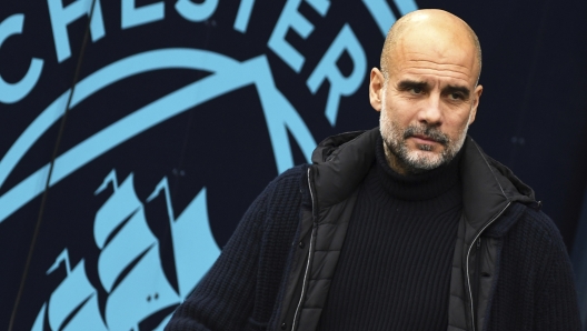 Manchester City's head coach Pep Guardiola during the English Premier League soccer match between Manchester City and Everton at Etihad stadium in Manchester, England, Thursday, Dec. 26, 2024. (AP Photo/Rui Vieira)    Associates Press / LaPresse Only italy and Spain