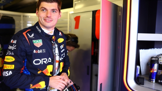 ABU DHABI, UNITED ARAB EMIRATES - DECEMBER 08: Max Verstappen of the Netherlands and Oracle Red Bull Racing prepares to drive in the garage prior to the F1 Grand Prix of Abu Dhabi at Yas Marina Circuit on December 08, 2024 in Abu Dhabi, United Arab Emirates. (Photo by Mark Thompson/Getty Images)