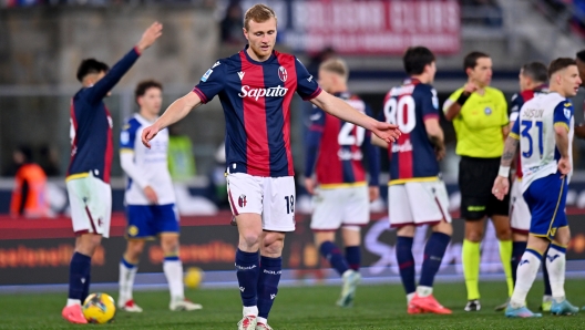 Tommaso Pobega del Bologna durante una partita di Serie A.