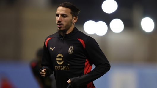 RIYADH, SAUDI ARABIA - JANUARY 01: Ismael Bennacer of AC Milan in action during a AC Milan training session on January 01, 2025 in Riyadh, Saudi Arabia. (Photo by Claudio Villa/AC Milan via Getty Images)