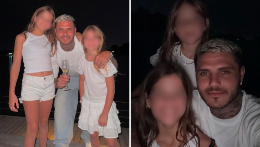 Mauro Icardi a Capodanno insieme alle figlie Francesca e Isabella