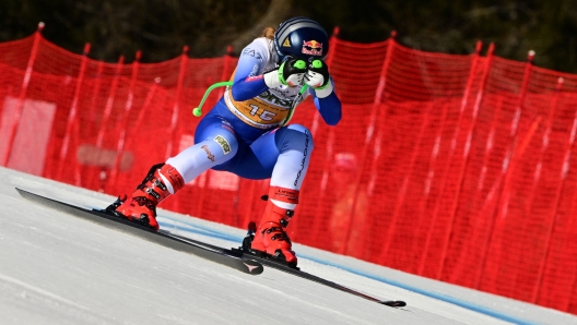 Italy's Sofia Goggia competes in the Women's Downhill event of FIS Alpine Skiing World Cup in Cortina d'Ampezzo, Italy on January 18, 2025. (Photo by Tiziana FABI / AFP)