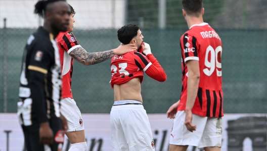 ASCOLI PICENO, ITALY - JANUARY 19:  Antonio Gala of Milan Futuro eaves the field of play after being sent off during the Serie C match between Ascoli and Milan Futuro on January 19, 2025 in Ascoli Piceno, Italy. (Photo by AC Milan/AC Milan via Getty Images)