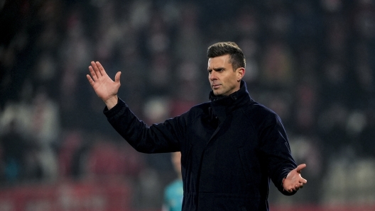 Juventus? head coach Thiago Motta during the Serie A soccer match between Ac Monza and Juventus at U-Power Stadium in Monza, North Italy - December 22 , 2024. Sport - Soccer . (Photo by Fabio Ferrari/LaPresse)