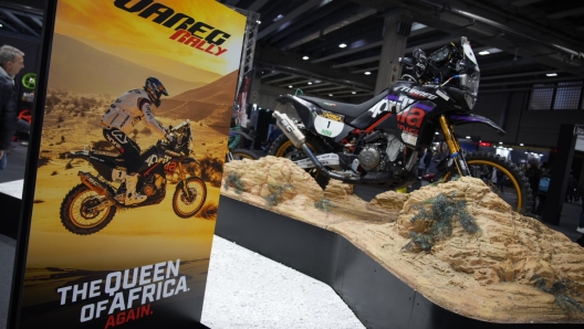 La Aprilia Tuareg Rally in bella mostra al Motor Bike Expo 2025