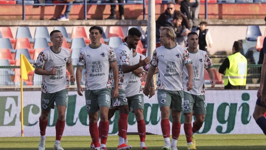 Pohjanpalo Julius (Palermo) in gol durante la partita tra Cosenza e Palermo del Campionato italiano di calcio Serie BKT 2024/2025-Stadio San Vito- Marulla, Cosenza, Italia-23 Febbraio 2025-Sport(foto Arenafoto/LaPresse)February 23, 2025 Cosenza Italy - sport, soccer - Cosenza vs Palermo- Italian Football Championship League BKT 2024/2025 - San Vito Marulla stadium. In the pic:Goal Pohjanpalo Julius