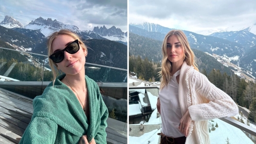 Chiara Ferragni ancora in vacanza sulle Dolomiti