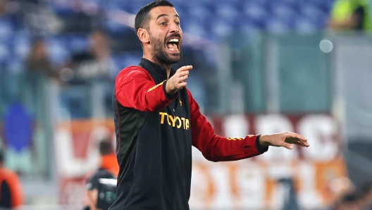 Salvatore Foti second coach of Roma gestures during the UEFA Europa League, Group G soccer match between AS Roma and Servette FC at Olimpico stadium in Rome, Italy, 05 October 2023. ANSA/FEDERICO PROIETTI