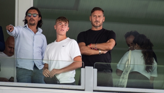 Cristian Totti e Francesco Totti a Frosinone