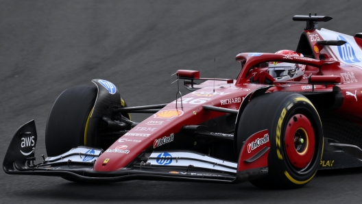 Ferrari driver Charles Leclerc of Monaco competes during the Formula One Hungarian Grand Prix.