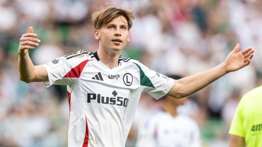 Jan Ziolkowski during PKO Ekstraklasa match Legia Warsaw vs Lechia Gdansk in Bialystok Poland on 21 April 2025