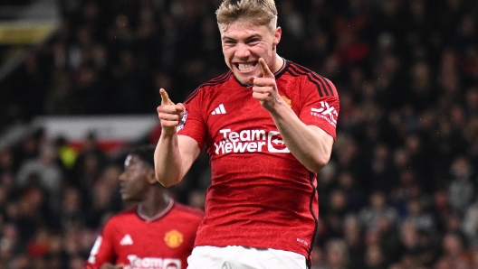 Manchester United`s Danish striker Rasmus Hojlund