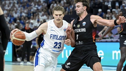 Franz Wagner of Germany against Lauri Markkanen of Finland