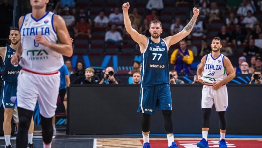 Luka Doncic in action, showcasing his skill