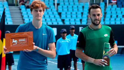 Янник Синнер и Стефано Травалья, финал турнира ATP 250 в Мельбурне.