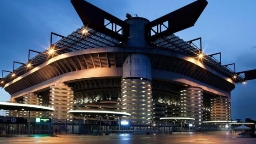 Aerial view of San Siro stadium in Milan