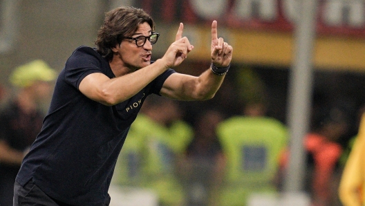 Torino?s head coach Paolo Vanoli during the Serie A soccer match between Milan and Torino at the San Siro Stadium in Milan, north Italy - Saturday, August 17, 2024. Sport - Soccer . (Photo by Marco Alpozzi/Lapresse)