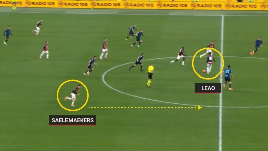 Milan Inter goal Leao's counterattack