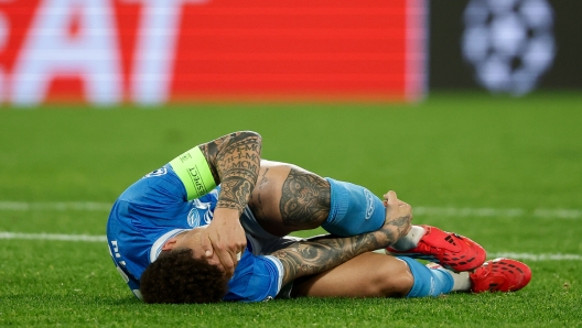 Giovanni Di Lorenzo  during the UEFA Champions League football match between Napoli vs Chelsea  - Champions League  2025/2026 - Diego Armando Maradona  stadium January 28, 2026 Naples, Italy sport soccer  (Photo by Alessandro Garofalo/LaPresse)