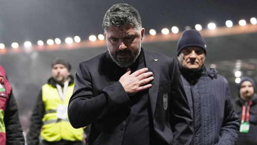 Gennaro Gattuso coach of Italy during the final soccer match for the qualification for the 2026 World Cup between Bosnia Herzegovina and Italy at the Stadion Bilino Polje in Zenica, Bosnia Erzegovina. - March  31 , 2026. Sport - Soccer . (Photo by Fabio Ferrari/LaPresse)