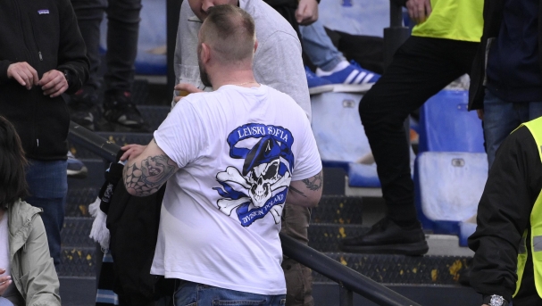 Levski Sofia supporter during the Serie A Enilive soccer match between SS Lazio and AS Roma at the Rome's Olympic stadium, Italy - Sunday, April 13, 2025. Sport - Soccer. (Photo by Fabrizio Corradetti / LaPresse)