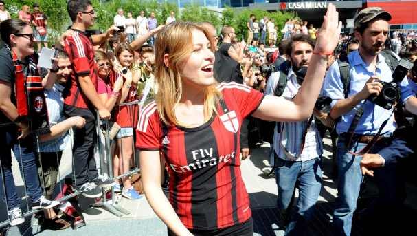 Barbara Berlusconi durante la presentazione della squadra rossonera a 'Casa Milan', Milano, 10 luglio 2014. ANSA/STEFANO PORTA