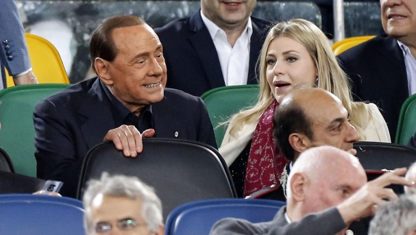 AC Milan's President Silvio Berlusconi with his daughter and Ceo of AC Milan, Barbara Berlusconi (R), attend the Italy Cup final soccer match AC Milan vs Juventus FC at Olimpico stadium in Rome, Italy, 21 May 2016. ANSA/ANGELO CARCONI