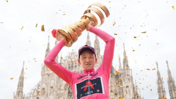 Tao Geoghegan Hart, vincitore del  Giro 2020. ANSA