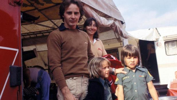 Gilles Villeneuve con la sua famiglia
