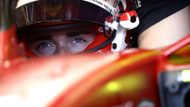 MIAMI, FLORIDA - MAY 06: Charles Leclerc of Monaco and Ferrari prepares to drive in the garage during practice ahead of the F1 Grand Prix of Miami at the Miami International Autodrome on May 06, 2022 in Miami, Florida.   Jared C. Tilton/Getty Images/AFP
== FOR NEWSPAPERS, INTERNET, TELCOS & TELEVISION USE ONLY ==