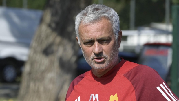 ROME, ITALY - AUGUST 16: AS Roma coach Mourinho during a training session at Centro Sportivo Fulvio Bernardini on August 16, 2023 in Rome, Italy. (Photo by Fabio Rossi/AS Roma via Getty Images)