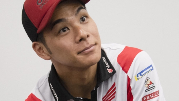 AUSTIN, TEXAS - APRIL 13: Takaaki Nakagami of Japan and LCR Honda Idemitsu looks on during the media scrum in media center during the MotoGP Of The Americas - Previews on April 13, 2023 in Austin, Texas.   Mirco Lazzari gp/Getty Images/AFP (Photo by Mirco Lazzari gp / GETTY IMAGES NORTH AMERICA / Getty Images via AFP)