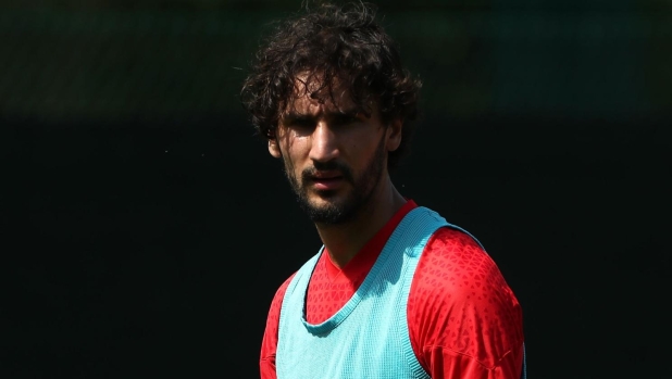 CAIRATE, ITALY - JULY 19: Yacine Adli of AC Milan looks on during the AC Milan training session at Milanello on July 19, 2023 in Cairate, Italy. (Photo by AC Milan/AC Milan via Getty Images)