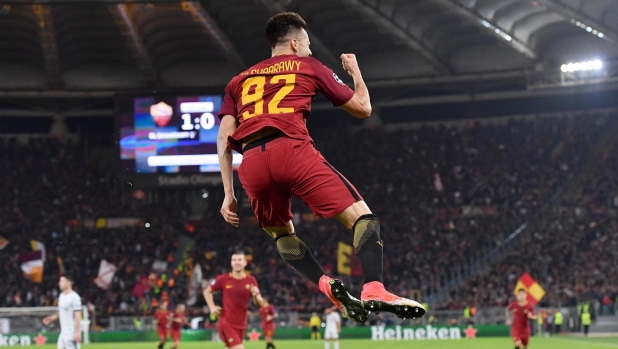 AS Roma's Stephan El Shaarawy celebrates after scoring the 2-0 goal during the UEFA Champions League Group C soccer match between AS Roma and Chelsea FC at the Olimpico stadium in Rome, Italy, 31 October 2017  ANSA/ETTORE FERRARI