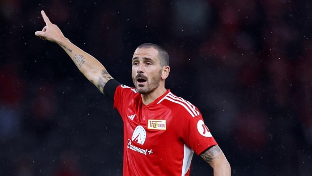BERLIN, GERMANY - OCTOBER 03: Leonardo Bonucci of 1.FC Union Berlin reacts during the UEFA Champions League match between 1. FC Union Berlin and SC Braga at Olympiastadion on October 03, 2023 in Berlin, Germany. (Photo by Maja Hitij/Getty Images)