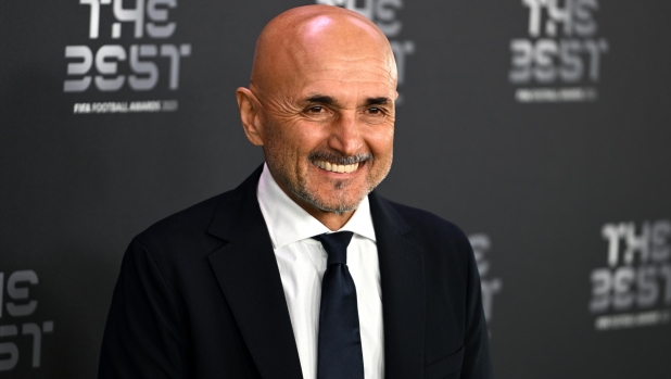 LONDON, ENGLAND - JANUARY 15: Italian Football Manager, Luciano Spalletti arrives on the Green Carpet ahead of The Best FIFA Football Awards 2023 at The Apollo Theatre on January 15, 2024 in London, England. (Photo by Kate Green/Getty Images)